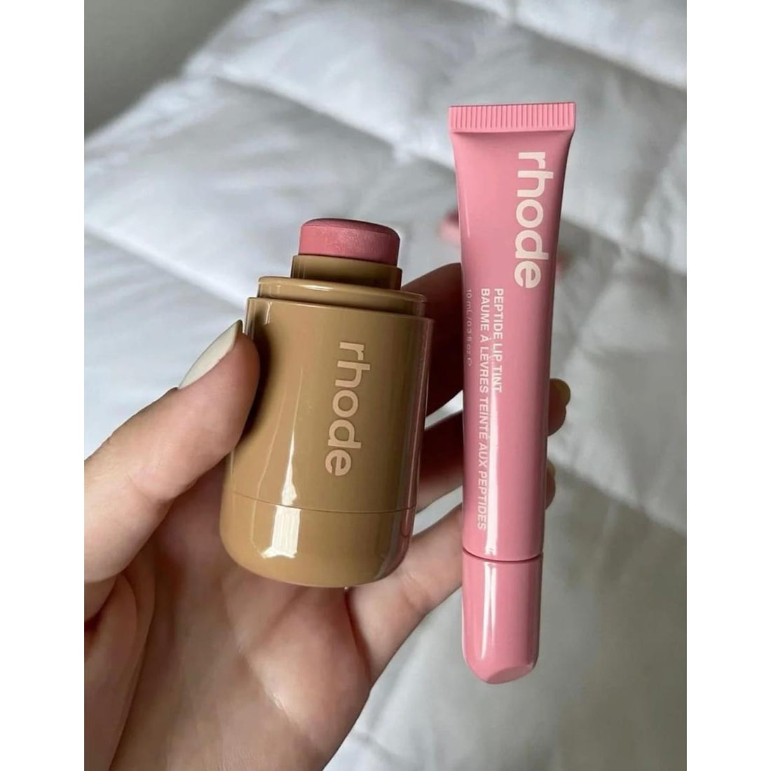 2pc Viral Set blush and lip gloss held in hand