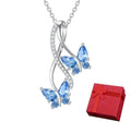 Elegant Twin Butterflies Infinity Pendant Necklace for Women 