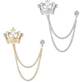 Crown Chain Brooch Pin — Matric Dance Suit Accessory for Him 