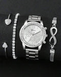 Geneva Crystal-Embellished Watch & Bracelet Set 