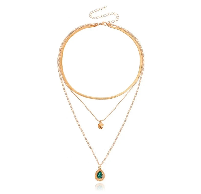 Stainless Steel Herringbone Necklace — Gold & Silver Tone 
