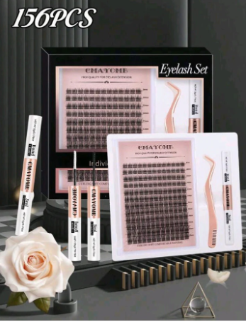 CMAYOME 156 PCS Curly Eyelashes DIY Kit