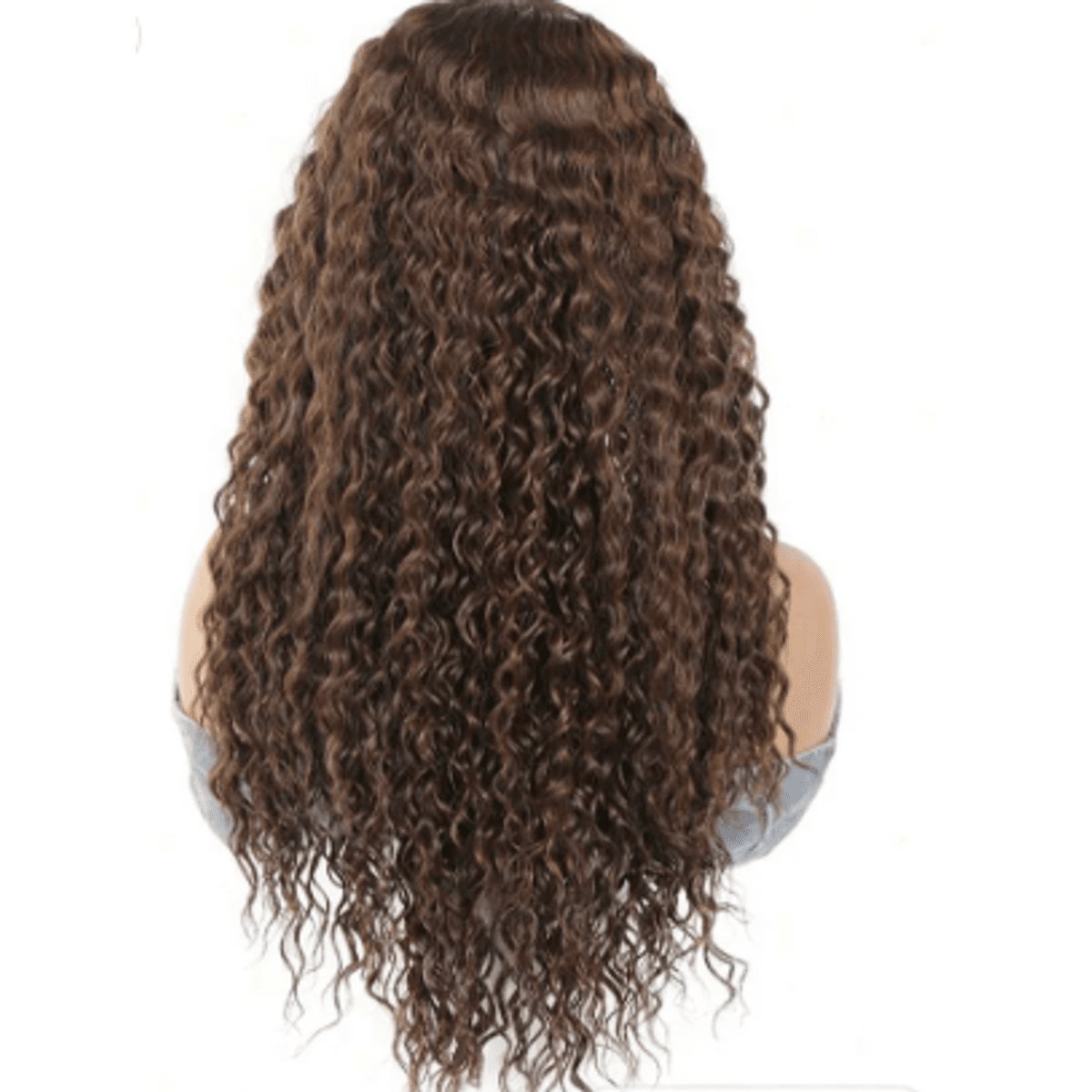 Cascade Kinky Curly Luxe Lace Front Wig back view brown