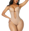 U-Plunge Backless Thong Bodysuit Size Guide — S to 3XL Cup Sizes