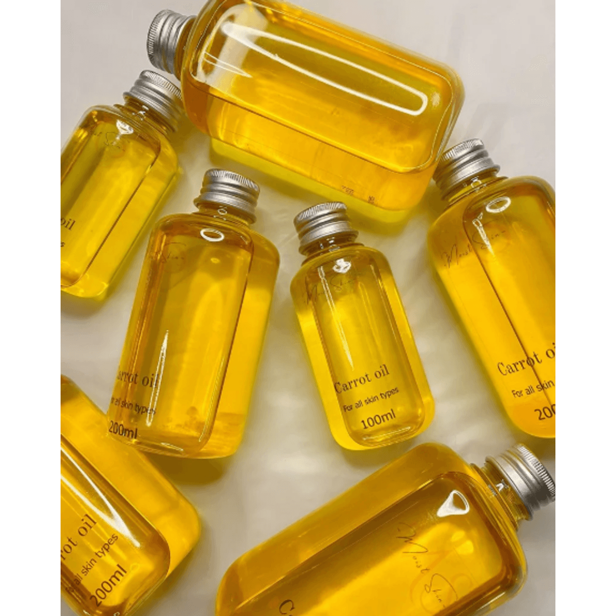 Carrot oil bottles — lightening oil included in the package