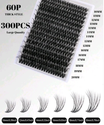 Fluffy DIY Lash Clusters Kit - 300PCS 3D Eyelash Extensions