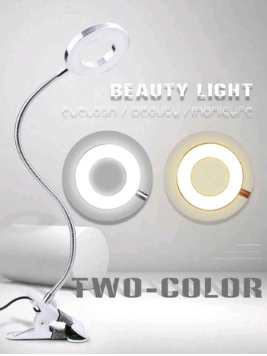 HMQ LED Eyelash Beauty Lamp - Dual Color Clip-On