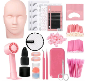 Eyelash Extension Training Kit with Mannequin Head