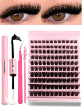 DIY Lash Extension Kit - 120PCS Individual D Curl Clusters