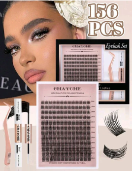 CMAYOME 156 PCS Curly Eyelashes DIY Kit