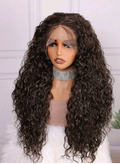 Chocolate Brown Soft Deep Lace Front Wig (Human Blend) 28 Inch