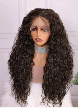 Chocolate Brown Soft Deep Lace Front Wig (Human Blend) 28 Inch