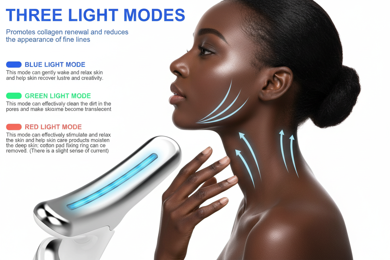 Micro-Current Massager Handset - Three Light Modes